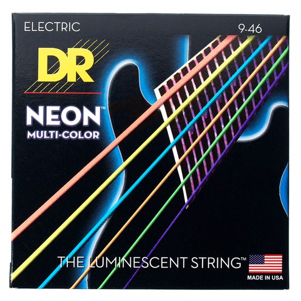 DR NEON Multi-Color Electric Guitar Strings – 9-46 (Helt nye) - Billede 1